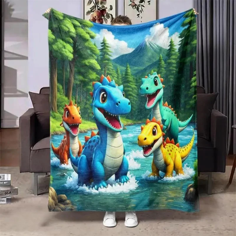 Dinosaur Pattern Blanket Soft Comfortable Warm Throw boys gift all season gallery
