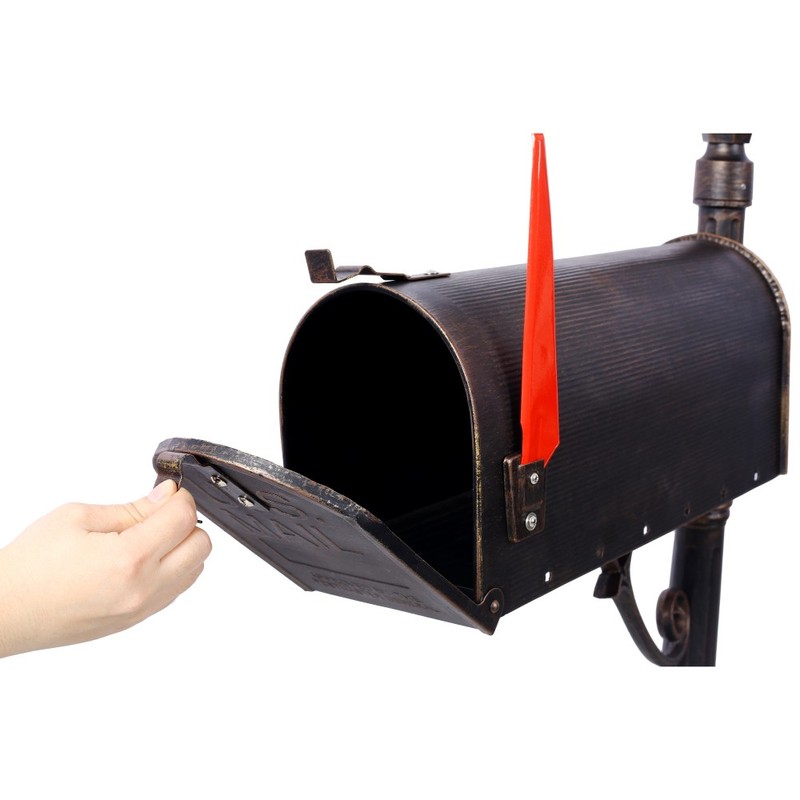 Curbside Mailbox Post Light Combination Kit Stratford Mail Box Cast Aluminum gallery