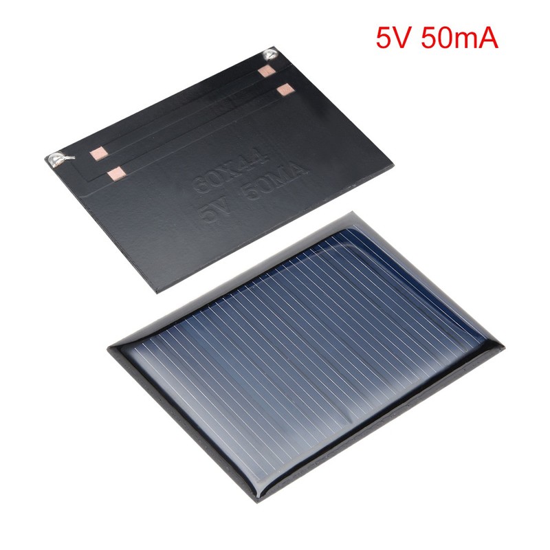 5Pcs 5V 50mA Poly Mini Solar Cell Panel Module DIY 60mm x 44mm gallery