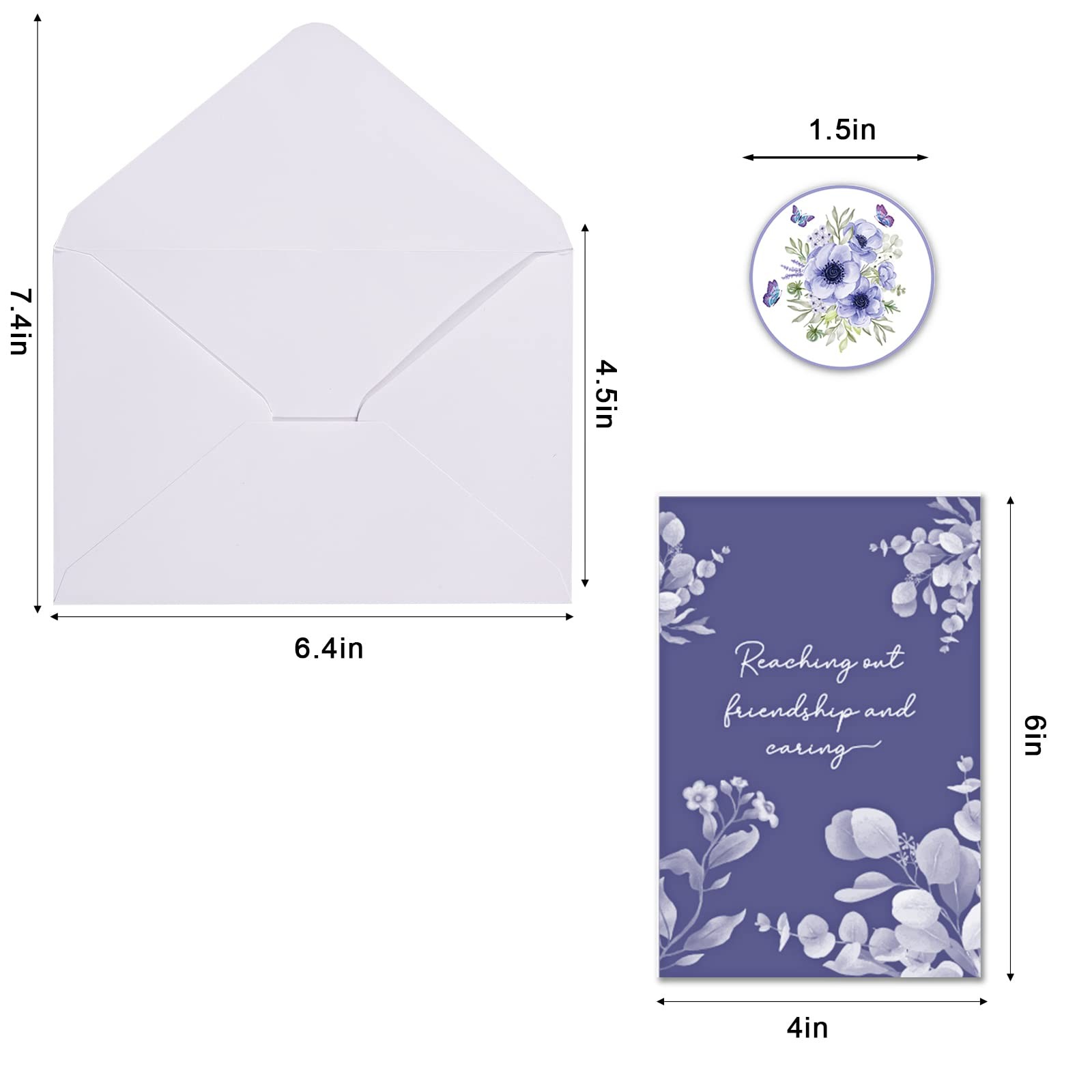 24 Unique Sympathy Cards with Envelopes and 4 x 6 inches, card gallery