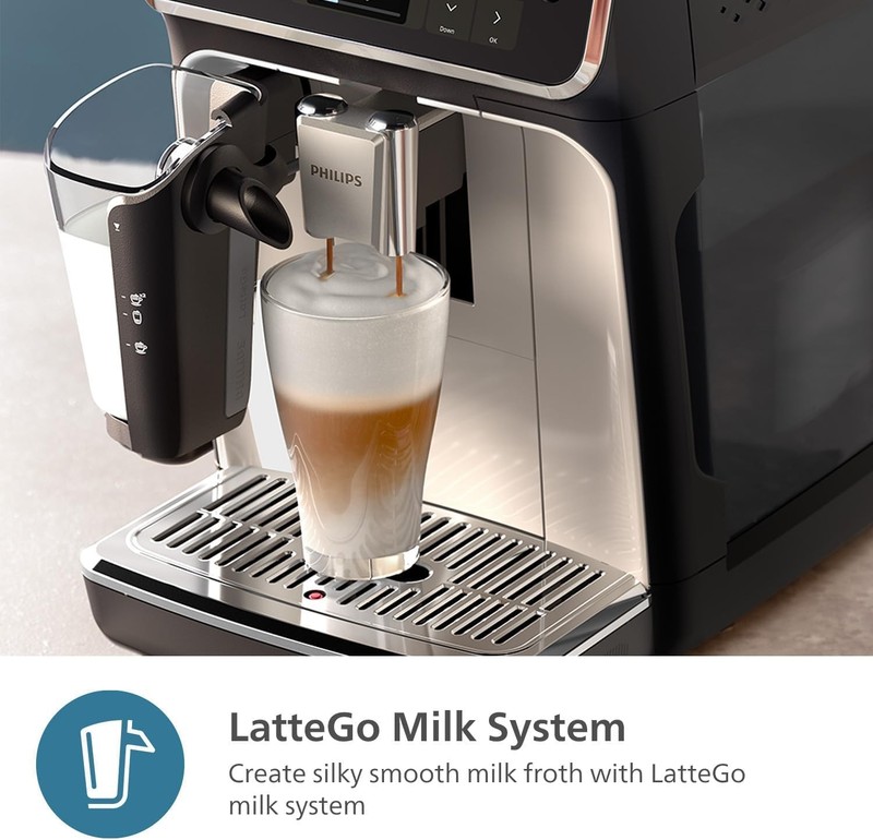 Philips 5500 LatteGo Automatic Espresso Machine, Chrome | 20 Recipes | EP5544/94 gallery
