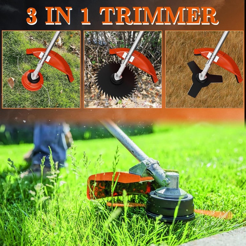 36cc Gas String Trimmer 2-Stroke 3 in 1 Brush Cutter Weed Eater Wacker Trimmer gallery