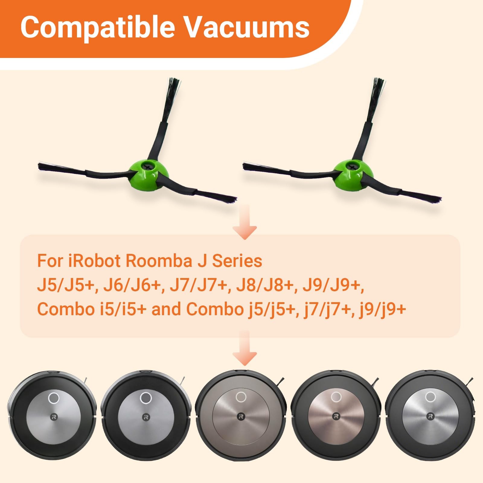 6x Black Side Brush Replacement Parts For iRobot Roomba J7 J9 J5 J6 J8 i5 i6 i7 gallery