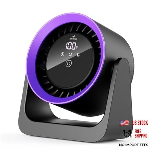 2026 Rechargeable USB Desk Fan, 30db Quiet Table Fan with Turbo Airflow, Black gallery