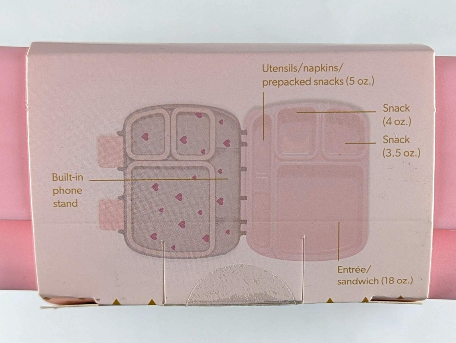 Paris Hilton Bento Style Box 4 Compartment Lunch Box Pink Hearts NEW gallery