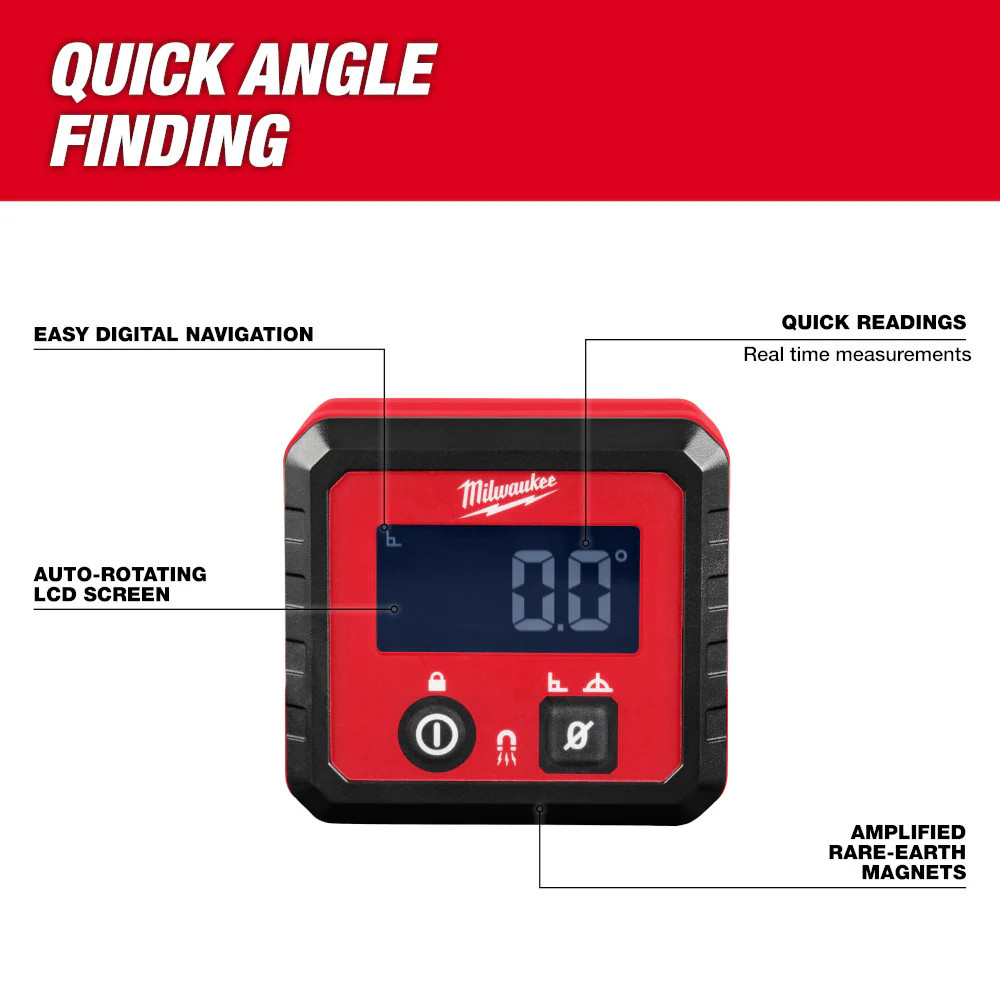 Milwaukee 48-22-5602 Cordless Digital Angle Gauge w/ Carrying Case gallery