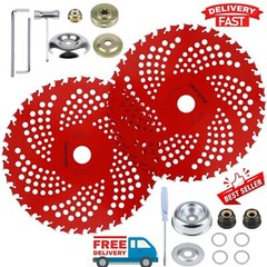 2 Pack 9″x 36 Teeth Carbide Tipped Blade kit for Brush Cutter Trimmer Weed Eater