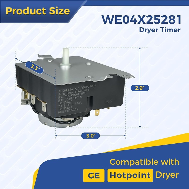Dryer Timer Compatible with GE Hotpoint GTD33GASK0WW GTD33PASK0WW gallery