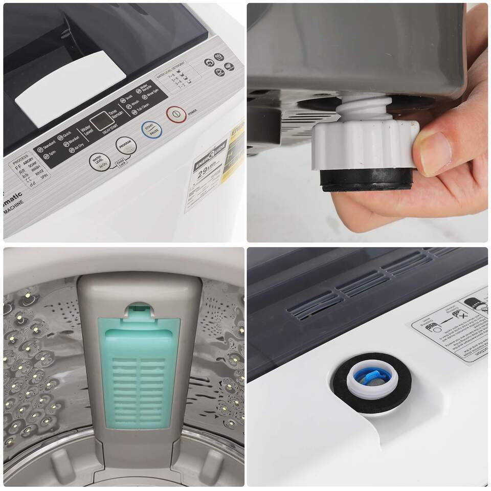 Washing Machine Full-Automatic Laundry Washer Low Noise 17.8Lbs/13.5Lbs Capacity gallery