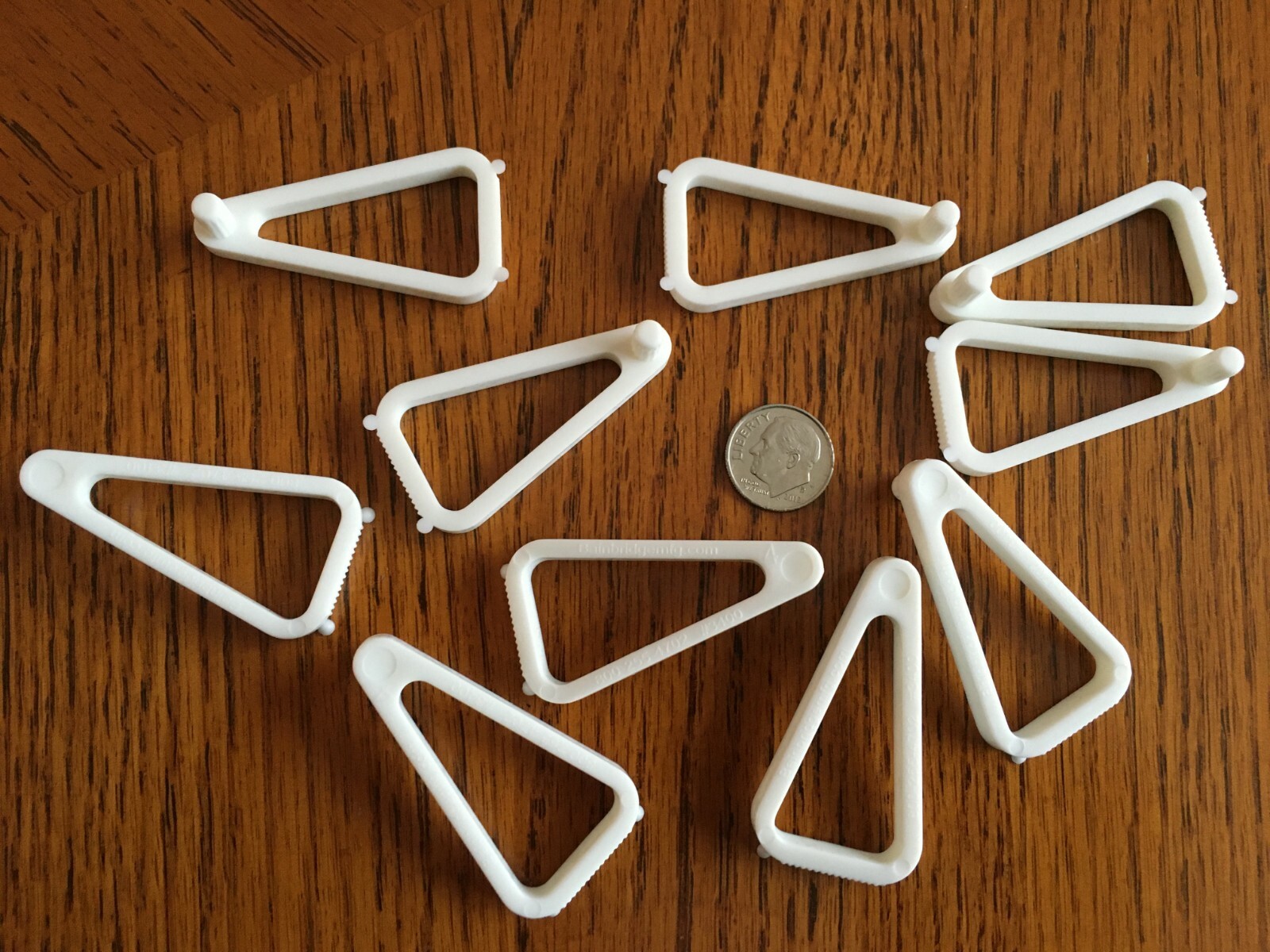 10 Rigid plastic shelf hold down clip 5mm peg designed for 3/4" thick shelving gallery