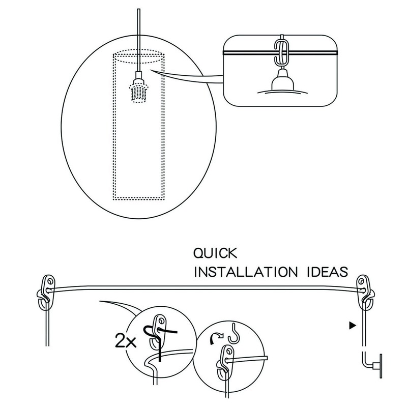 12ft E26/E27 Hanging Lantern Socket Holder Cord with On/Off Switch gallery