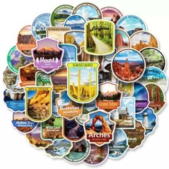 National Park Sticker Pack Set 62 Pcs Adventure Nature Outdoors Hiking Camping