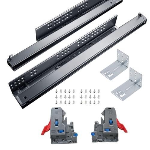 21" Undermount Soft Close Drawer Slides - 6 Pairs, Heavy Duty 100 lb Capacity