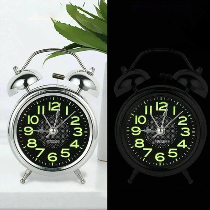 Mechanical Alarm Clock Wind up Clock Luminous 3 Inch Quiet Timer Watch** gallery