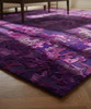 Purple High Low Pile Abstract Area Rug 100% New Zealand Wool and viscose gallery