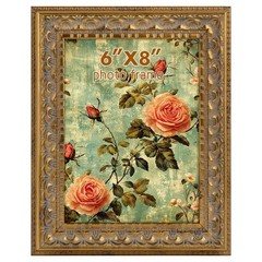 Poster Frame Ornate Bronze, Horizontal and Vertical Wall Display With Real Glass