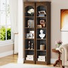 70.9-Inch Tall Narrow Bookcase, Modern 5-Tier Cube Bookshelf with Storage Black gallery