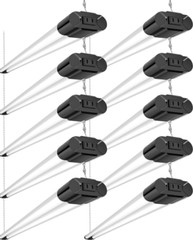 10 Pack 4 FT, 40W, Linkable LED Utility Shop Light, 4400 LM, 6500K for Garage