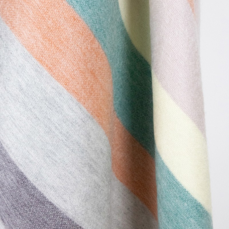 SOFT & WARM STRIPED ALPACA WOOL BLANKET QUEEN BED SOFA THROW SPRING MEADOW gallery