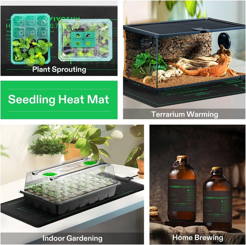 VIVOSUN Durable Waterproof Seedling Heat Mat 48" x 20.75" UL&MET-Certified,105W gallery