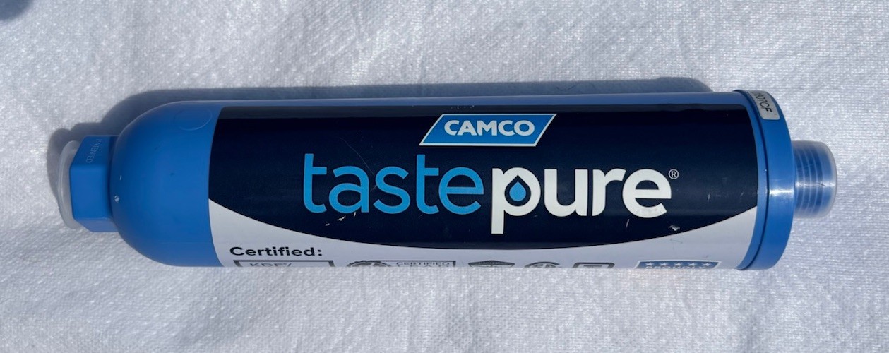 Camco Tastepure RV Water Filter, New & Advanced RV Inline Water Filter with Flex gallery