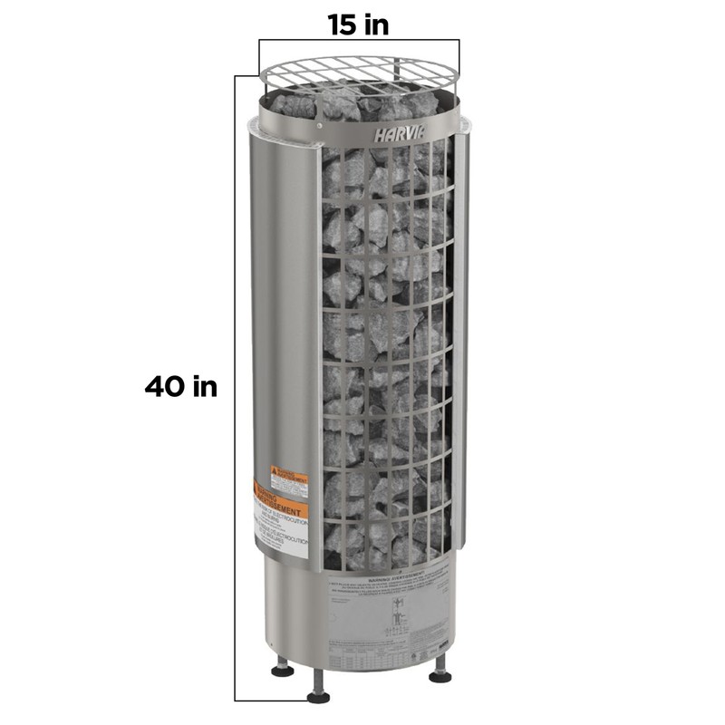 Harvia Cilindro UL Certified 9 kW Electric Sauna Heater with WiFi Remote Control gallery