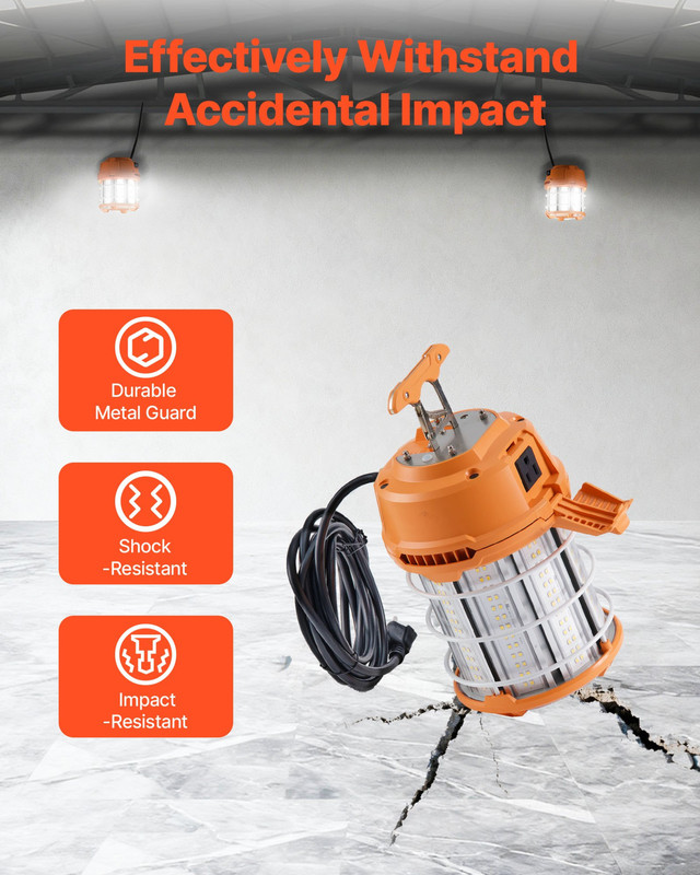 LED Temporary Work Light | 100W, 14400 lm, 5000K | Durable, Water-Resistant | Li gallery