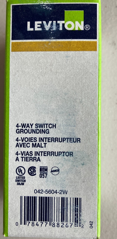 LEVITON 4WAY DECORA SWITCH 5604-2W gallery