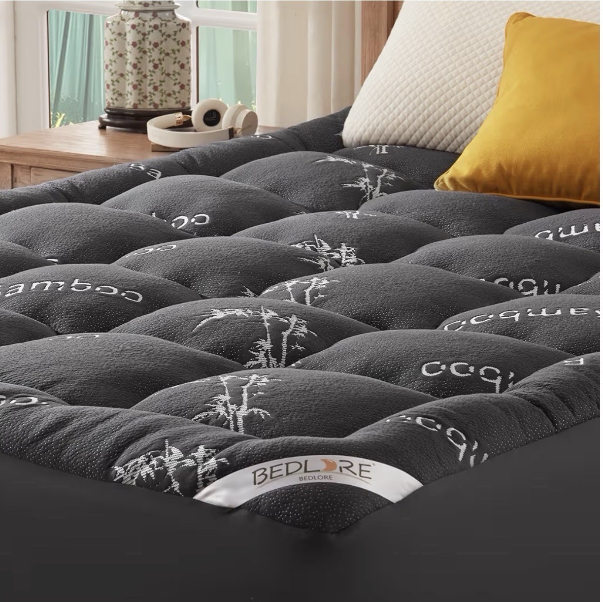 BEDLORE Full Size Mattress Topper Viscose Derived from Bamboo, Thick Pillow gallery