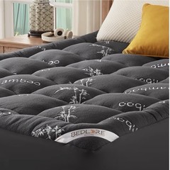 BEDLORE Full Size Mattress Topper Viscose Derived from Bamboo, Thick Pillow