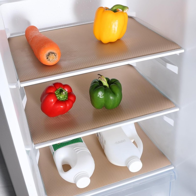 Beige Shelf Liners for Kitchen Cabinets Non Adhesive Drawer Liner for Bathroo... gallery