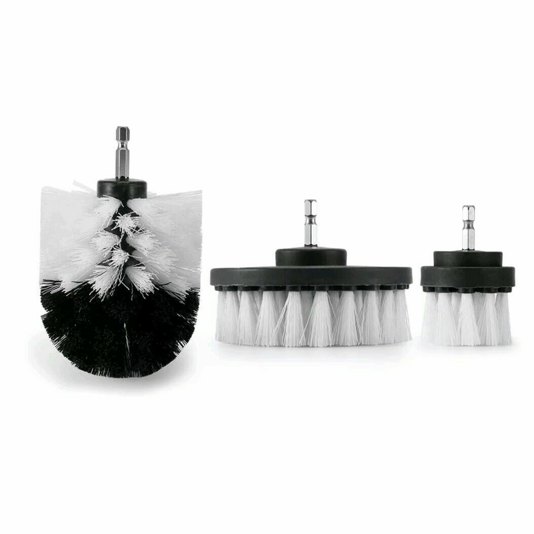 3 Pcs/set Drill Brush Power Scrubber Drill Attachments Cleaning Soft White gallery