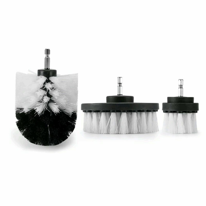 3 Pcs/set Drill Brush Power Scrubber Drill Attachments Cleaning Soft White gallery
