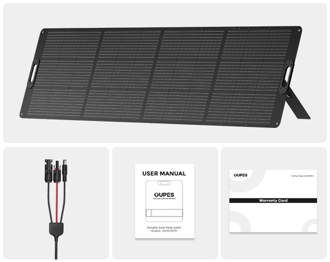 OUPES Portable 100w Solar Panel Foldable for Solar Power Station Camping gallery