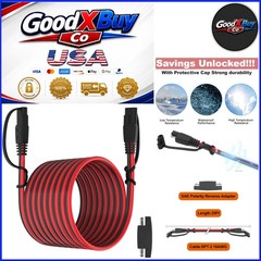 25FT SAE Extension Cable with Quick Disconnect 16AWG for Automotive Solar RV