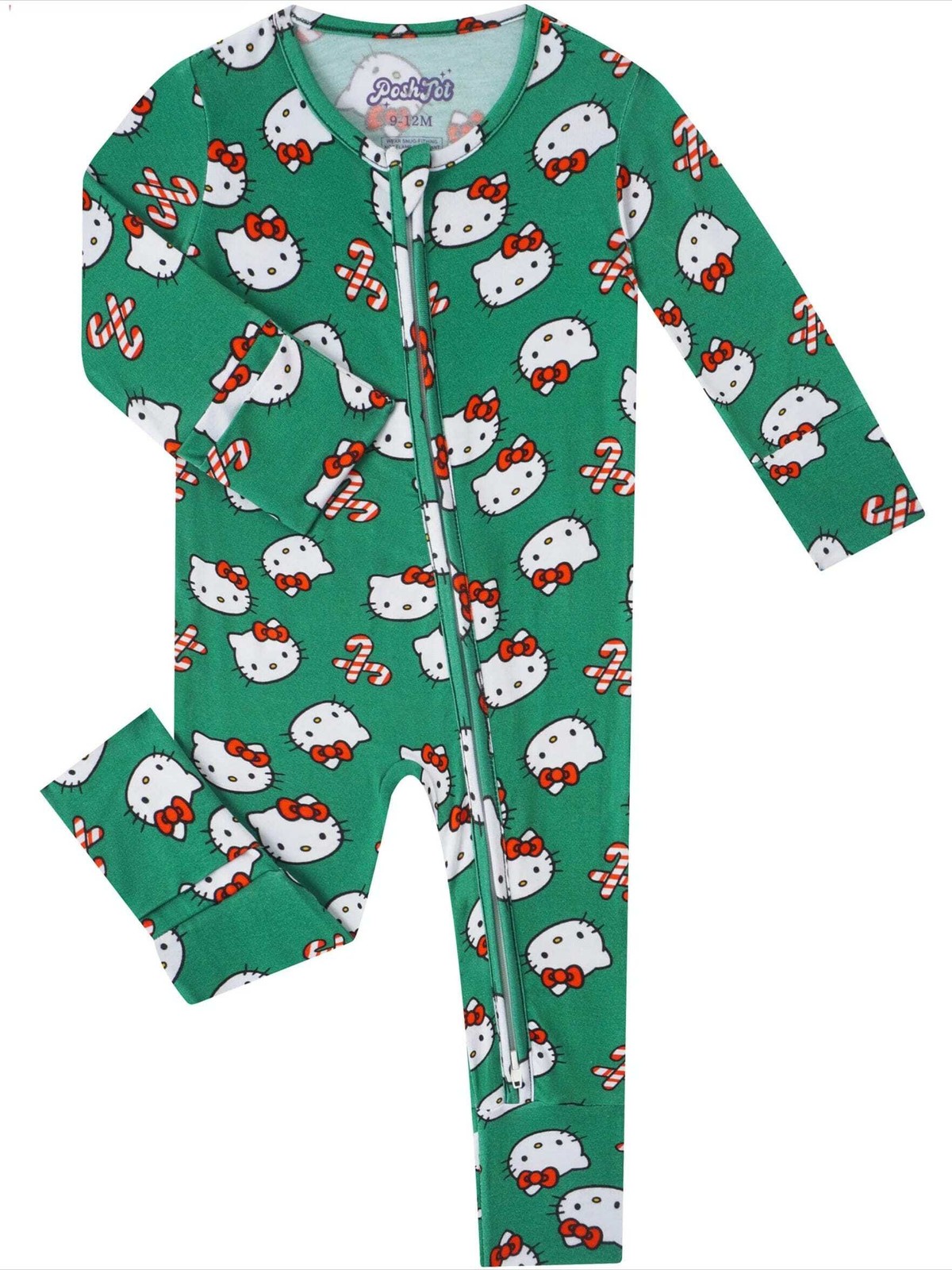 Posh TOT Sanrio Hello Kitty Candy Canes Bamboo Baby Convertible Zippy Romper gallery