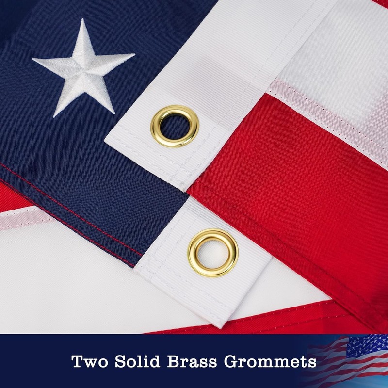 American Flags for Outside 2.5 x 4ft, Heavy Duty 100% Polyester US Flag with ... gallery