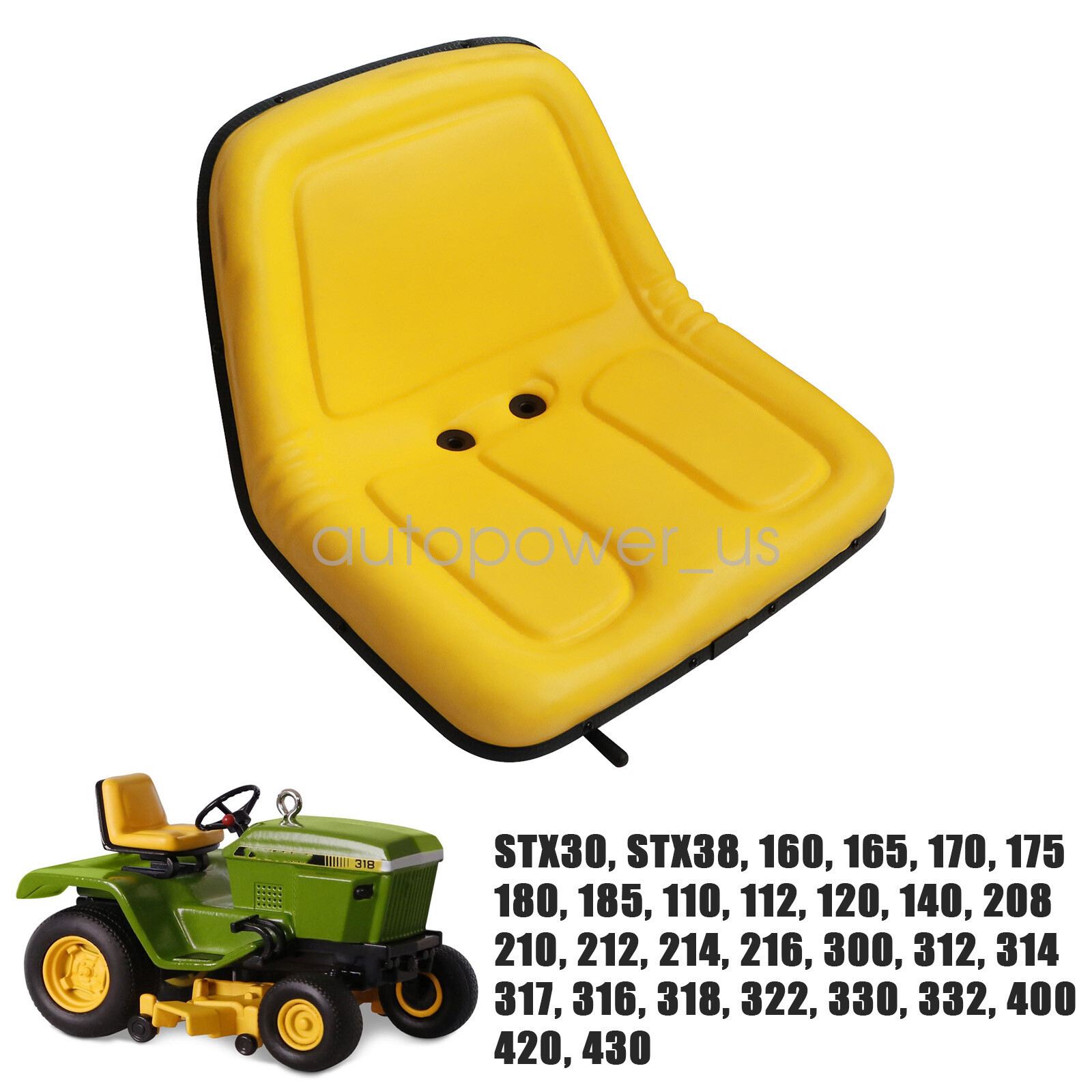 Lawn Mower Garden Tractor Seat Yellow For John Deere 318 322 330 332 400 420 430 gallery