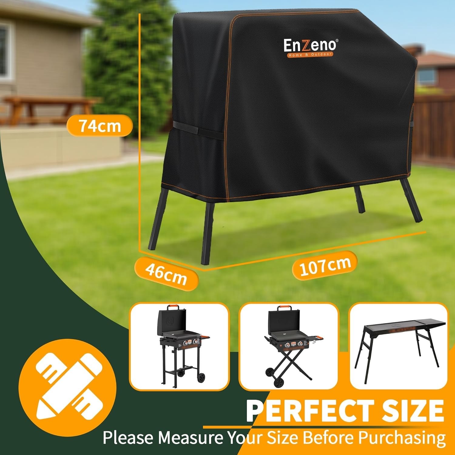 Grill Cover For Blackstone 22 Inch Griddle With Hood Stand Waterproof Windproof gallery