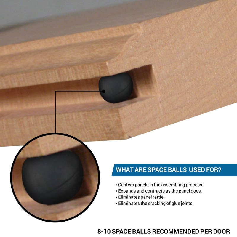 1000 Pack Space Balls Raised Panel Cabinet Door Spacers For 1/4" Groove - 260P gallery