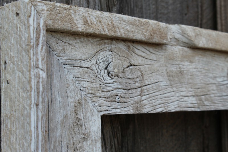 The Post & Beam Whitewashed Pickled White 3.5"-(All Sizes) -Loft Rustic Frames gallery