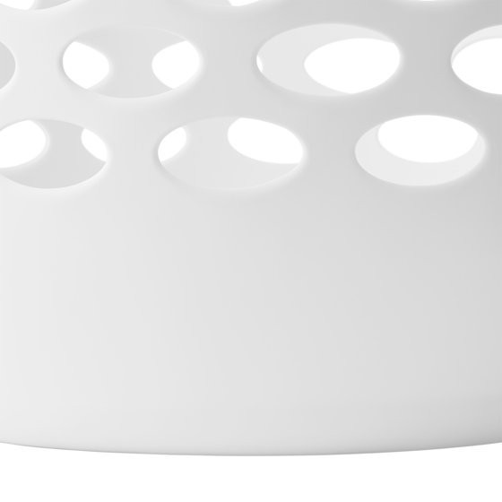 (2 pack) Mainstays Plastic Round Laundry Hamper, White, with Carrying Handles gallery
