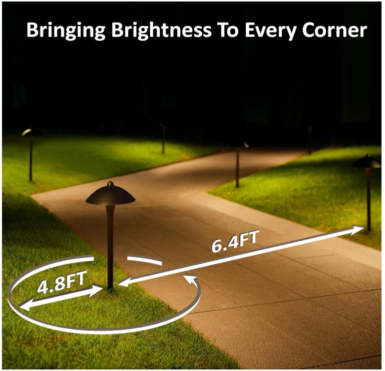 6-Pack 5CCT Low Voltage Pathway Lights, LED Landscape Path Light, 5W, 12-24V gallery