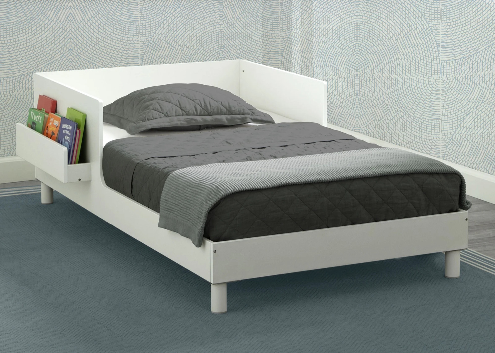 KIDS TODDLER BED with White gallery