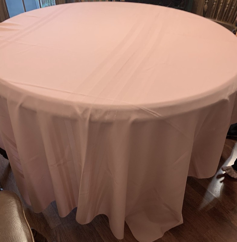 Tablecloth Rectangular Polyester 60" x 101" Dusty Rose/Mauve Weaved Accents gallery