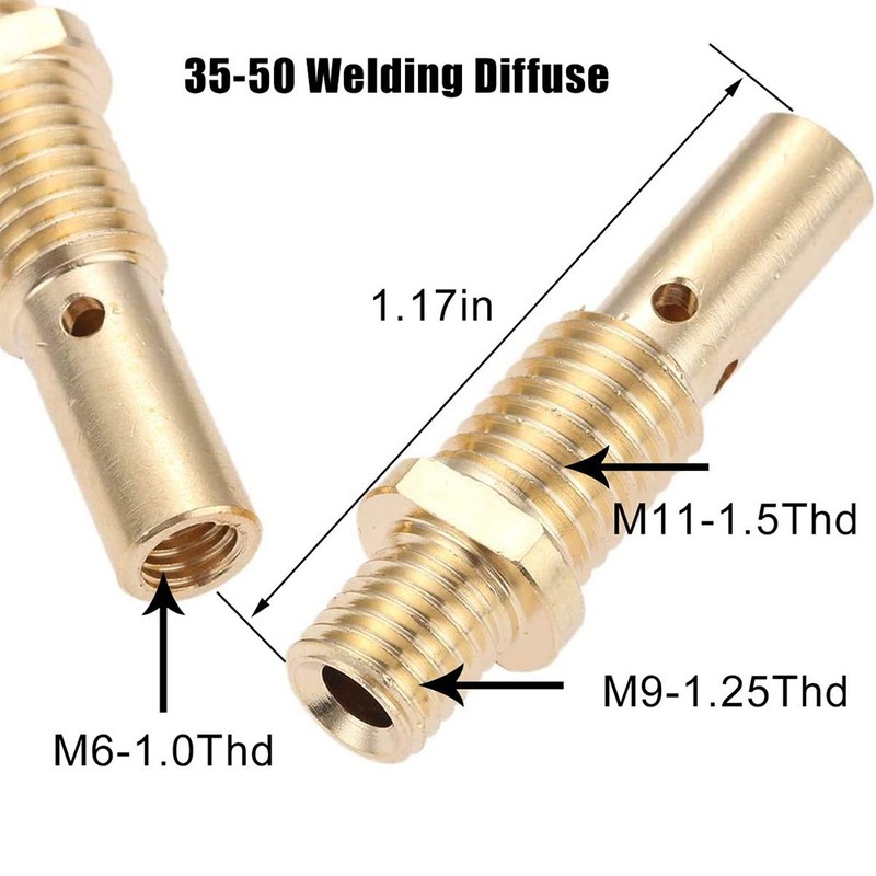 Premium Materials 46PC Mig Welding Contact Tip Consumables MB15 15AK 0 035 100L gallery