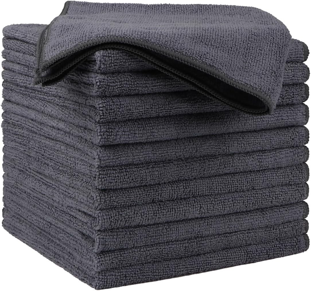 Microfiber Cleaning Cloth Rag Car Polishing No Scratch Detailing 16x16” 12 Pack gallery