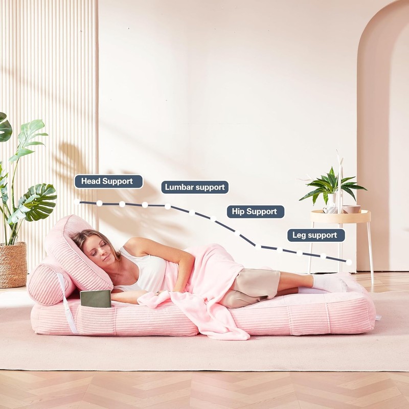 Futon Sofa Bed Chair Convertible Sleeper Bed Small Space No Assembly Required gallery