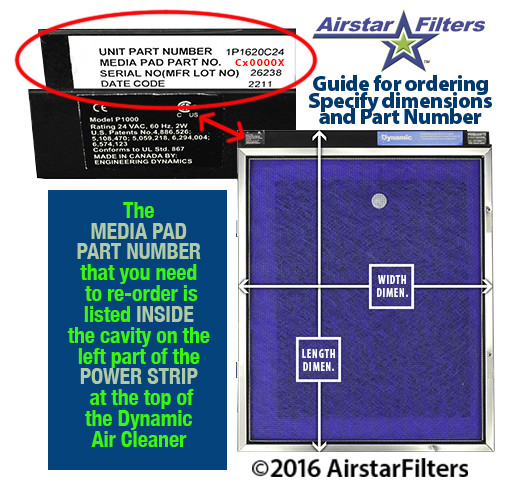 C3P1625 / CLP1625 - 16 x 25 x 1 Dynamic EAC Filter Refills, 3-Pack gallery