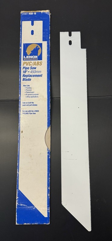 Lenox PVC/ABS Pipe Saw 18” Replacement Blade 20981-HSB-18 gallery